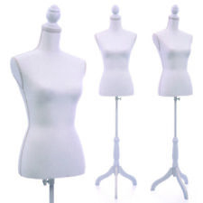 Female Mannequin Torso Dress Form Display Withtripod Stand Us Styrofoam White New