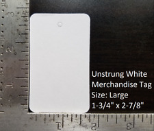 Blank White Garment Tags Unstrung Merchandise Price Jewelry Coupon Store Large