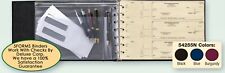 7 Ring 3 On A Page Business Check Book Binder Vinyl Pouch Office Supplies Blue