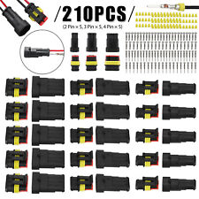 15 Sets Waterproof Car Auto Electrical Wire Connector Plug 2 4 Pin Way Plug Kit