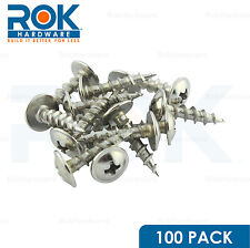100 Pack 8 X 34 Coarse Deep Thread Modified Truss Head Type 17 Screw Nickel