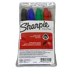 Sharpie Super Permanent Marker Fine Bullet Tip Assorted Colors 4set 33074