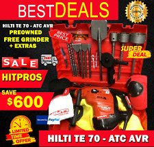 Hilti Te 70 Atc Avr Preowned Free Grinder Bits Chisels Extras Fast Ship