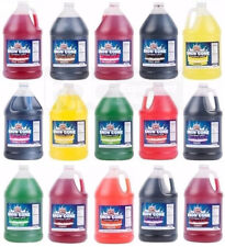 4 Pack Your Choice 1 Gallon Syrup Mix Flavors Snow Cone Machine Shaved Ice