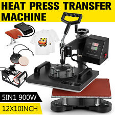 5 In 1 Heat Press Machine Digital Transfer Sublimation For T Shirt Mug Hat