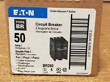 1 Cutler Hammer Eaton Br250 2 Pole 120240v 50 Amp Circuit Breaker New