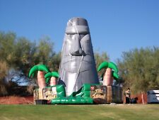 Portable Rock Climbing Wall Inflatable Party Rental With Tiki Theme