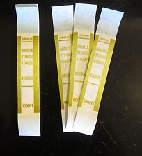 100 Self Sealing Gold 10000 Currency Straps Money Bill Bands 10000 Gold