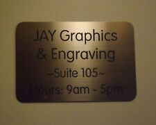 Custom Engraved Bronze 4x6 Office Suite Sign Small Business Wall Door Plaque