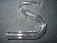 Unbranded Glass Tooled Rim S Shaped Distillation Adapter 8mm Hose Tubulation