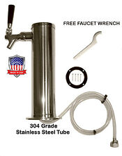 Single Tap Draft Beer Tower Stainless Steel D4743st