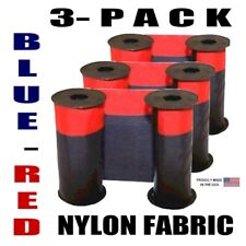 3 Pack Acroprint 125ar3 150nr4 Series Compatible Ink Ribbon Nylon Blue Red
