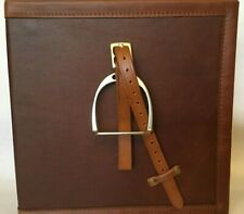 Smooth Chocolate Leather 2 3 Ring Binder Mini English Stirrup And Leather