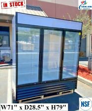 Commercial 3 Glass Door Merchandiser Refrigerator 72 Inches Display Cooler Nsf