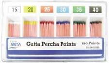 Meta Gutta Percha Points 20 Iso Sized Box Of 120 Dental