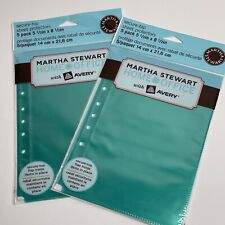 Martha Stewart Sheet Protectors 55x85 Secure Top Pockets Teal Blue Green 2 Lot