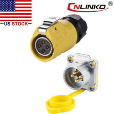 Cnlinko 4 Pin Power Connector Female Plug Amp Male Socket Waterproof Outdoor Ip67