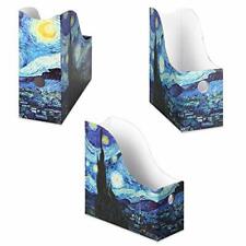 Dunwell Magazine File Holders Starry Night 3 Pack Decorative Book Box For