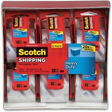 Scotch Heavy Duty Shipping Packaging Tape 6 Rolls With Dispenser Clear 188