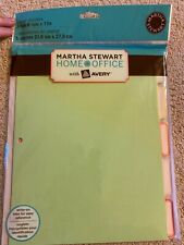Martha Stewart Home Office With Avery Paper Dividers 5 Tab 8 12 X 11