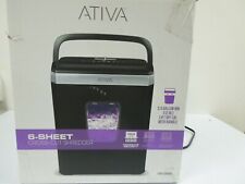 Ativa 6 Sheet Cross Cut Shredder Black Shredder Only