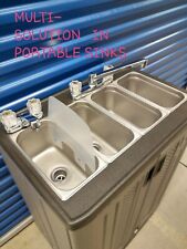 Portable Sink Mobile Concession Three Compartment Hot Water Withhand Wash Sink