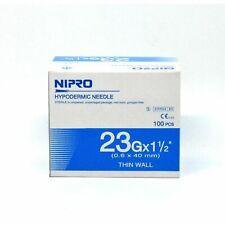 Nipro Hypodermic 23g X 1 12 06 X 25mm Stainless Steel X 100 Pcs