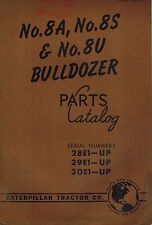 Caterpillar Vintage 8a 8s 8u Bulldozers Parts Catalog Manual
