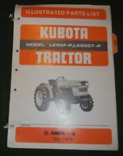 Kubota L295f P L295dt P Tractor Parts Manual Book Catalog Oem Original