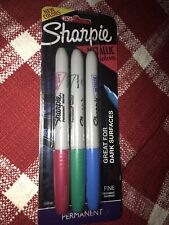 Sharpie 3ct Metallic Assorted Colors Fine Permanent Markers Blue Red Green New