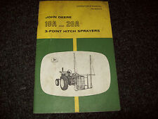 John Deere 10a 20a 3 Point Hitch Sprayers Operators Manual Om B25222