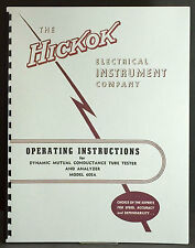 Hickok 605a Dynamic Mutual Conductance Tube Tester Manual