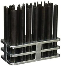 28pc Heat Treated Transfer Punch Set Impact Transfers Roll Pin Metal Stand Base