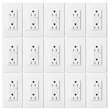 15 Amp Gfci Receptacle Outlet Led Indicator Ground Fault Circuit Interrupter 15