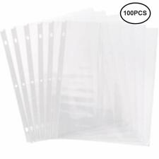 Clear Page Protector Plastic Document Cover Letter 100 Sheets 3 Ring Binders
