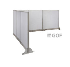 Gof L Shaped Freestanding Partition 114d X 120w X 48h Office Room Divider