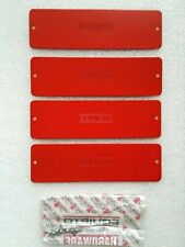 Equipto Red Metal Plates Commercial Shelving Storage Rack Hardware 20 Plate Lot
