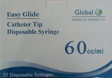 50 60cc 2oz Catheter Tip Easy Glide Syringes 60ml New Syringe Only No Needle