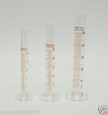 Cylinder Set Graduated Measuring 10ml 25ml 50ml Lab Borosilicate Glass Cylinders