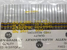 10 Allen Bradley Rc32gf474k 470k 1w 10 Carbon Comp Resistors