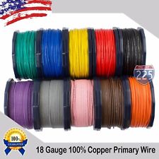 18 Gauge Awg 10 400 Ft Primary Remote Wire Stranded Copper Clad Aluminum Lot