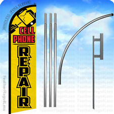Cell Phone Repair Windless Swooper Flag 15 Kit Tall Feather Banner Sign Yf