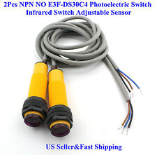 2pcs Npn No E3f Ds30c4 Photoelectric Switch Infrared Switch Adjustable Sensor Us