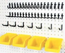 Wallpeg 43 Pc Peg Hook Kit Amp Plastic Bins Pegboard Assortment Organizer 43yb