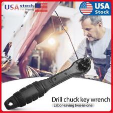 2 In 1 Drill Chuck Key Wrench Multifunction Hand Drill Ratchet Spanner Tool