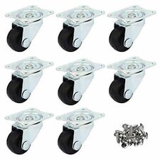 Howdia 8 Pack 1 Inch Dia Swivel Rubber Single Wheel Caster Wheels With Rubber