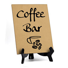 Coffee Bar Table Sign 6 X 8 Tan