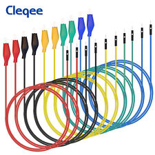 Cleqee Copper Alligator Clips To Breadboard Jumper Wires Soft Flexible Silicone