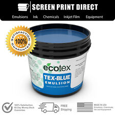 Ecotex Tex Blue Textile Pure Photopolymer Screen Printing Emulsion 1 Qt 32oz