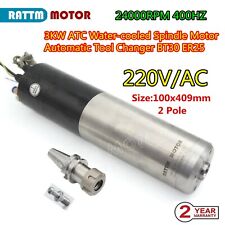 3kw Bt30 Water Cooled Spindle Automatic Tool Changer 220v Cnc Router Atc Spindle